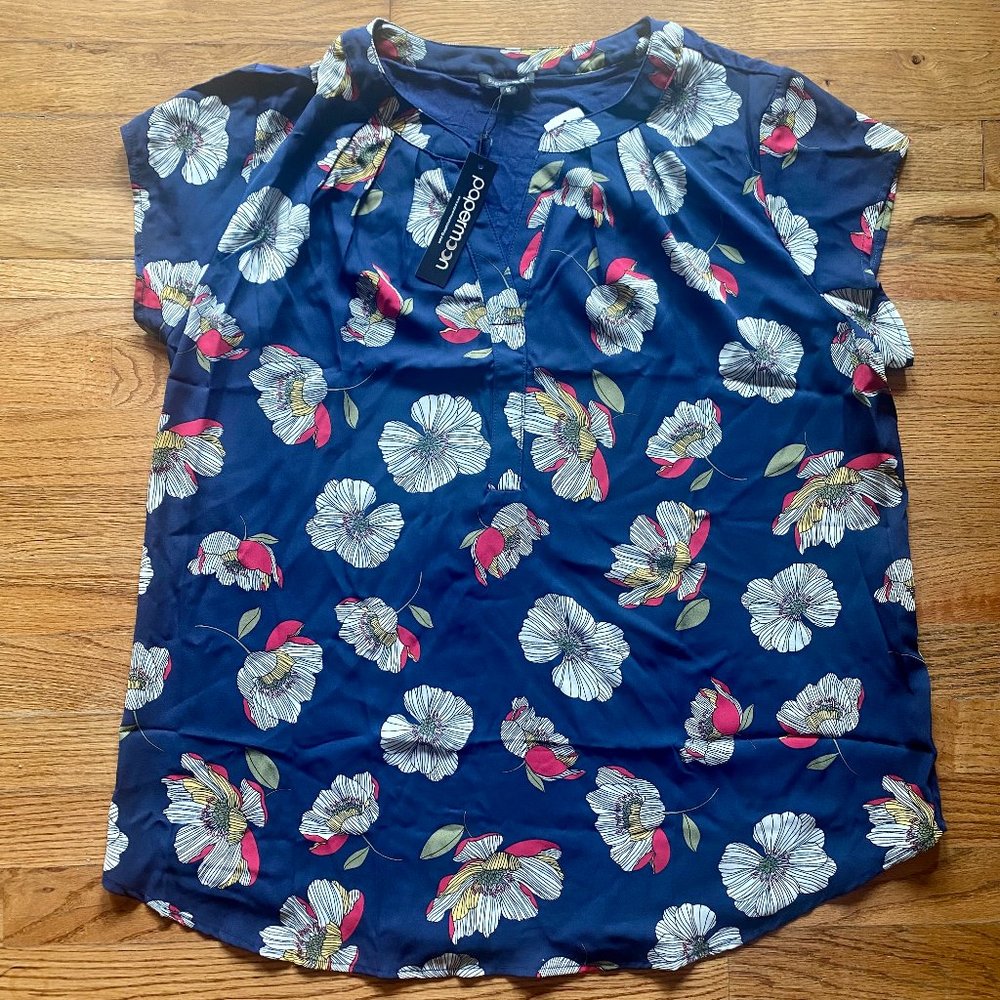 Papermoon Short Sleeved Floral Blouse